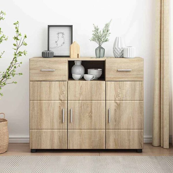 vidaXL Buffet Chêne sonoma 88,5 x 30,5 x 73 cm Bois d'ingénierie
