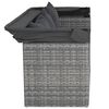 vidaXL Salon de jardin 4 pcs avec coussins gris résine tressée
