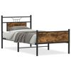vidaXL Cadre de lit sans matelas ch&ecirc;ne fum&eacute; 90x190cm bois d'ing&eacute;nierie