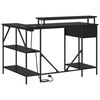 vidaXL Bureau Chêne noir 120 x 79 x 86,5 cm Bois d'ingénierie