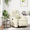vidaXL Fauteuil inclinable &eacute;lectrique Cr&egrave;me Similicuir