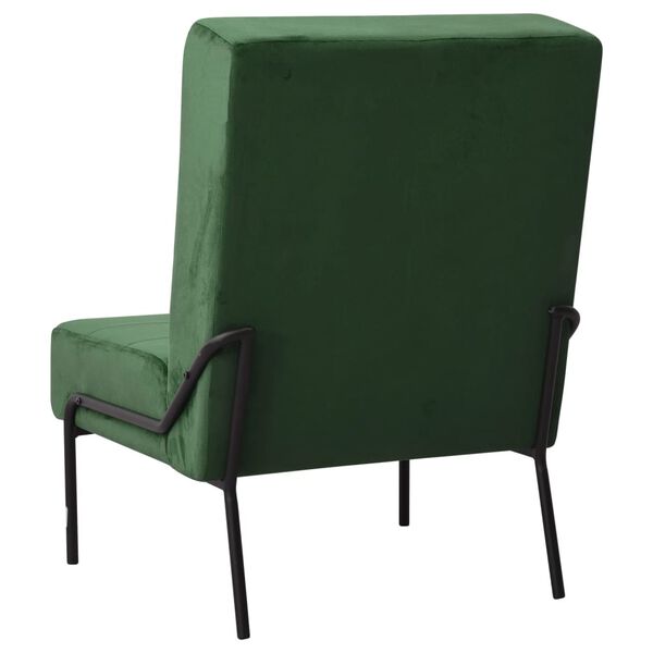 vidaXL Chaise de relaxation 65x79x87 cm Vert foncé Velours