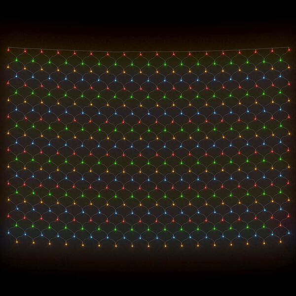 vidaXL Filet lumineux coloré de Noël 4x4 m 544 LED Intérieur/extérieur