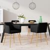 vidaXL Chaises &agrave; manger lot de 4 Noir Velours