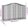 vidaXL Paniers &agrave; gabions arqu&eacute;s 11 pcs 200x50x120/140 cm Fer galvanis&eacute;