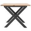 vidaXL Table basse cadre en X 80x50x40 cm bois de pin massif et acier