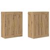 vidaXL Meuble mural 2 pc Ch&ecirc;ne artisanal 69,5 x 34 x 90 cm