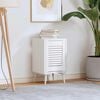 vidaXL Porte d'armoire &agrave; persiennes blanc 39,5x29,5 cm