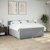 vidaXL Sommier &agrave; lattes de lit avec matelas Gris clair 180x200cm Tissu