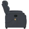 vidaXL Fauteuil inclinable de massage gris foncé velours