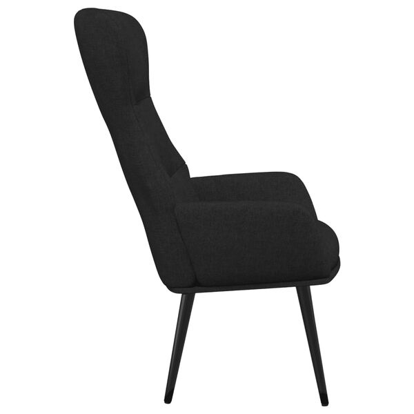 vidaXL Chaise de relaxation Noir Tissu