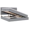 vidaXL Lit de Rangement Gris clair 200 x 200 cm Cuir synthétique