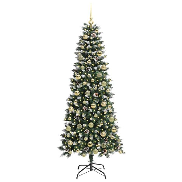 vidaXL Sapin de Noël artificiel avec 300 LED Vert 76 x 76 x 180 cm