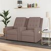 vidaXL Fauteuil de massage inclinable &agrave; 2 places taupe tissu