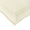 vidaXL Coussin 2 pcs Cr&egrave;me 40 x 40 x 8 cm Tissu Oxford