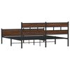 vidaXL Cadre de lit en m&eacute;tal sans matelas ch&ecirc;ne marron 180x200 cm