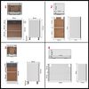 vidaXL Ensemble de meubles de cuisine 8 pcs plan de travail