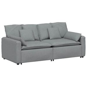 vidaXL Canap&eacute; modulable avec coussins gris clair