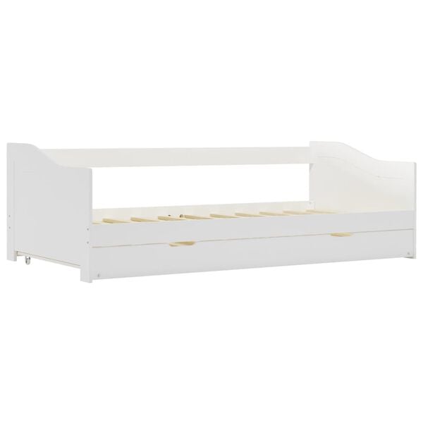 vidaXL Cadre de lit extensible sans matelas blanc bois de pin 90x200cm