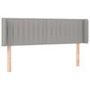 vidaXL T&ecirc;te de lit avec oreilles Gris clair 147x16x78/88 cm Tissu