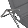 vidaXL Chaises longues pliables lot de 2 gris textil&egrave;ne et acier