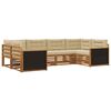 vidaXL Ensemble de canap&eacute;s d'ext&eacute;rieur 6 pcs Naturel et Beige