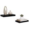 vidaXL &Eacute;tag&egrave;re murale flottante 2 pcs Noir brillant 40x23x3,8 cm MDF