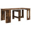 vidaXL Table &agrave; d&icirc;ner 180 x 85 x 75 cm Bois d'ing&eacute;nierie Ch&ecirc;ne fum&eacute;
