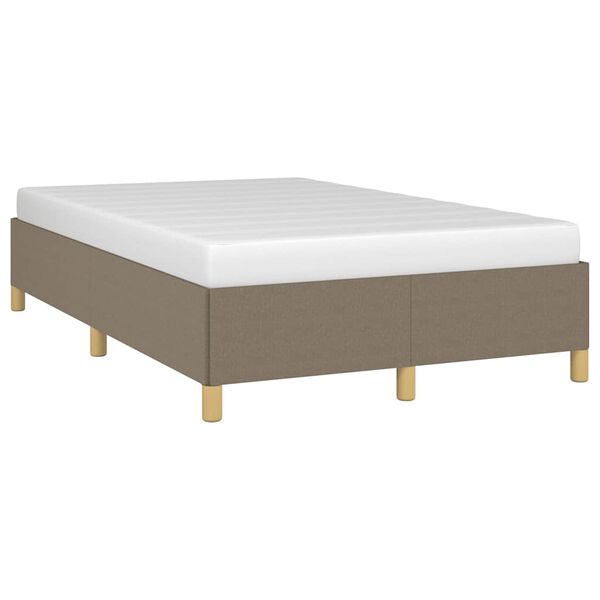 vidaXL Cadre de lit sans matelas taupe 120x190 cm tissu