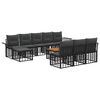 vidaXL Ensemble de canap&eacute;s d'ext&eacute;rieur 11 pcs Noir et Gris fonc&eacute;