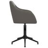 vidaXL Chaise pivotante &agrave; manger Gris fonc&eacute; Velours