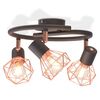 vidaXL Plafonnier avec 3 ampoules LED &agrave; filament 12 W