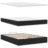 vidaXL Lit ottoman avec matelas noir 140x200 cm tissu