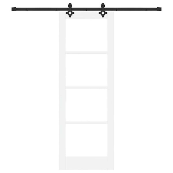 vidaXL Porte coulissante ORKDAL Blanc et Noir 73,5 x 211 cm