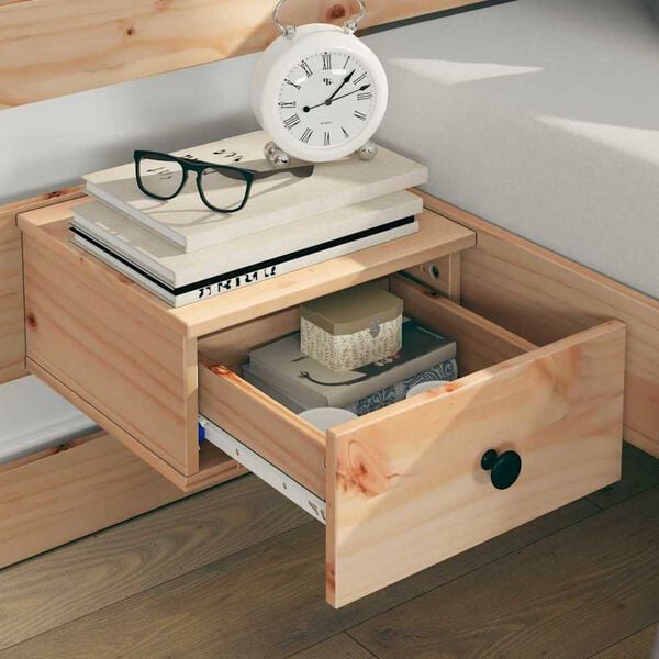 vidaXL Cadre de lit avec t&ecirc;te de lit Marron 120 x 190 cm Pin massif