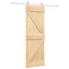 vidaXL Porte coulissante Naturel et Blanc 70 x 210 cm