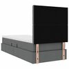 vidaXL Lit avec rangement et LED Gris fonc&eacute; 90 x 190 cm Polyester