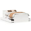 vidaXL Cadre de lit sans matelas avec t&ecirc;te de lit blanc 120x190 cm pin