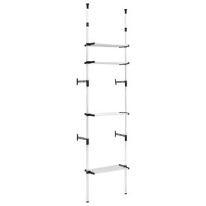 vidaXL Syst&egrave;me de garde-robe t&eacute;lescopique avec &eacute;tag&egrave;res Aluminium