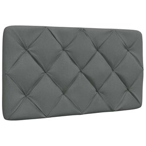 vidaXL Coussin de t&ecirc;te de lit gris fonc&eacute; 80 cm tissu