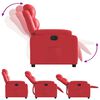 vidaXL Fauteuil inclinable électrique Rouge Similicuir