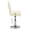 vidaXL Chaise pivotante de salle &agrave; manger Cr&egrave;me Tissu
