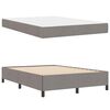 vidaXL Lit &agrave; ressorts avec matelas Taupe 140 x 190 cm tissu