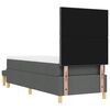 vidaXL Lit &agrave; ressorts avec matelas Gris fonc&eacute; 80 x 200 cm tissu