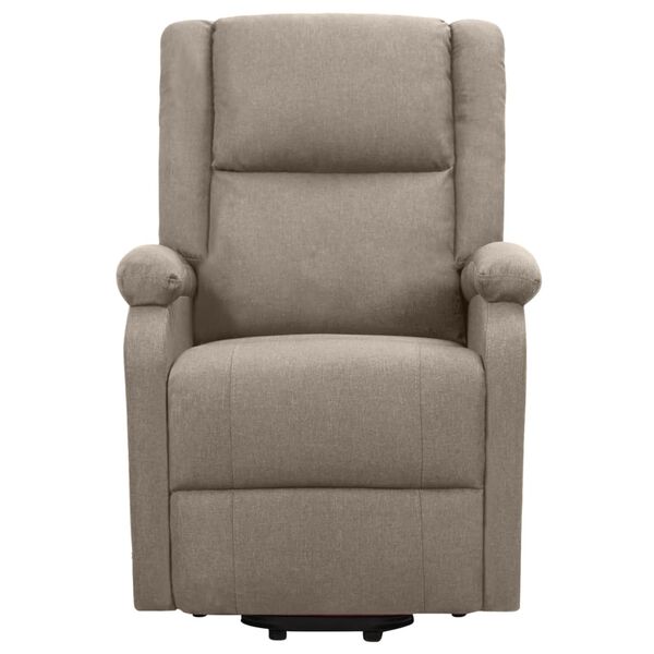 vidaXL Fauteuil de massage Taupe Tissu