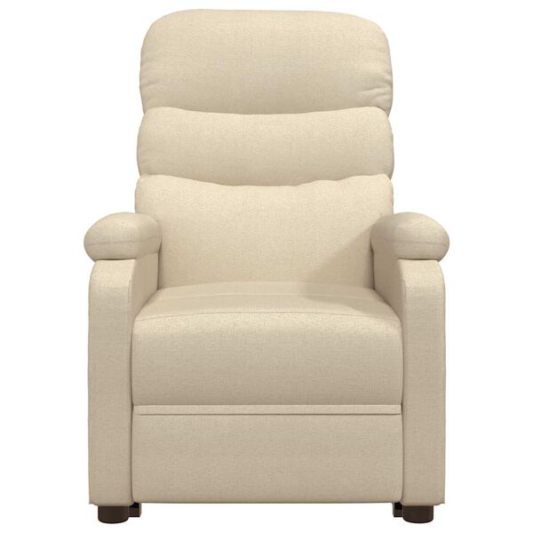 vidaXL Fauteuil inclinable Cr&egrave;me Tissu