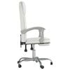 vidaXL Fauteuil inclinable de bureau Blanc Similicuir