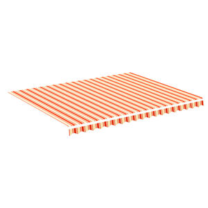 vidaXL Tissu de remplacement pour auvent Jaune et orange 4,5x3,5 m