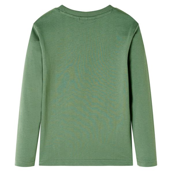 T-shirt enfants &agrave; manches longues kaki clair 116