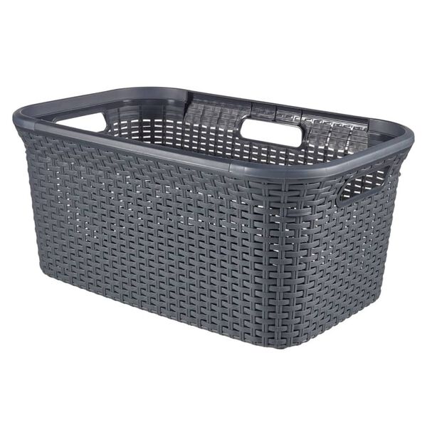 Curver Panier &agrave; linge Style 45 L Anthracite